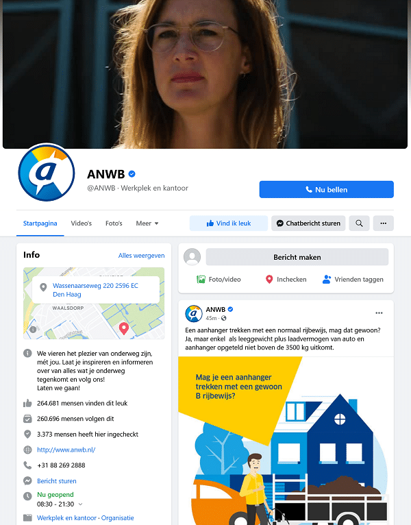ANWB facebook