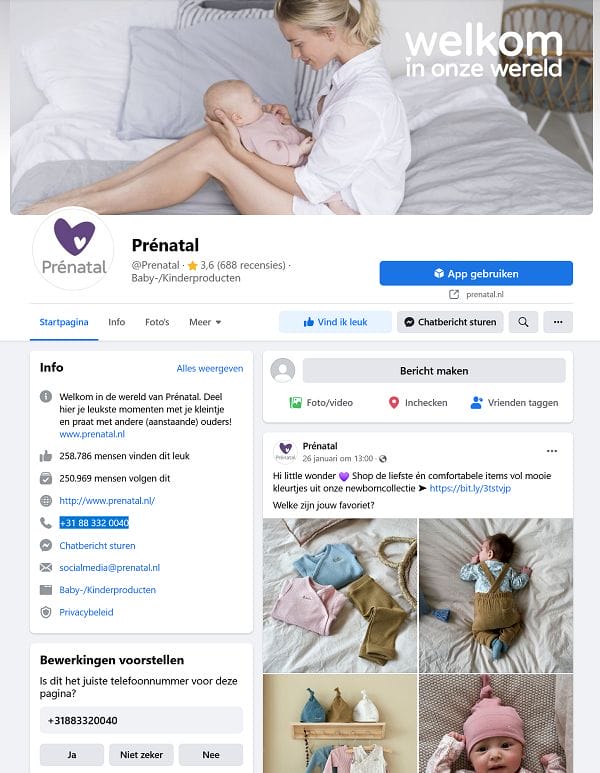 prenatal facebook