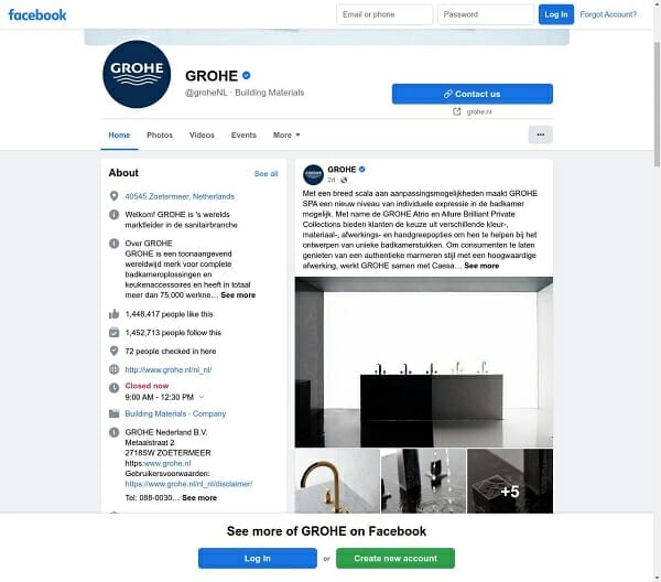 Grohe facebook