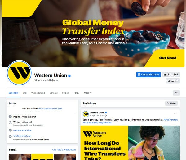 facebook Western Union