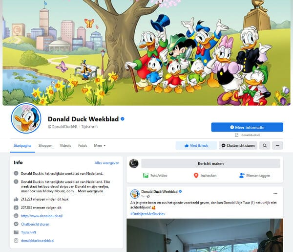 facebook donald duck