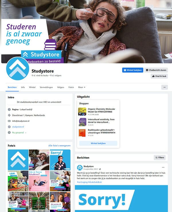 facebook StudyStore