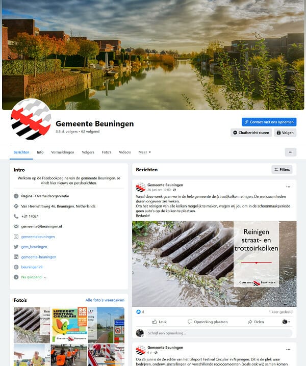facebook Gemeente Beuningen