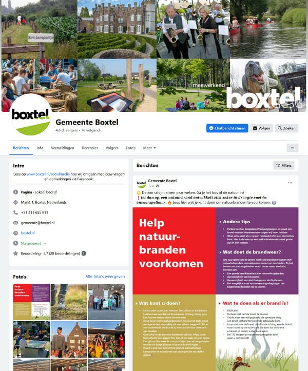 facebook Gemeente Boxtel