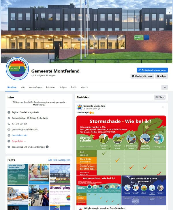 facebook Gemeente Montferland