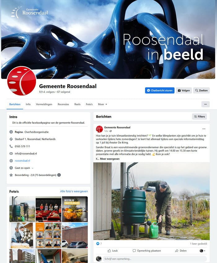 facebook Gemeente Roosendaal