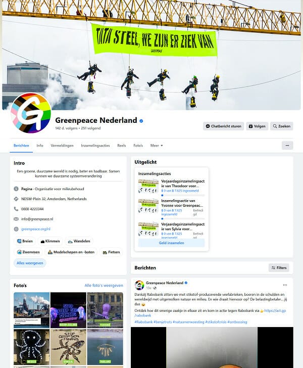 facebook Greenpeace