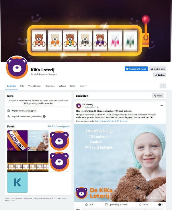 facebook Kika loterij