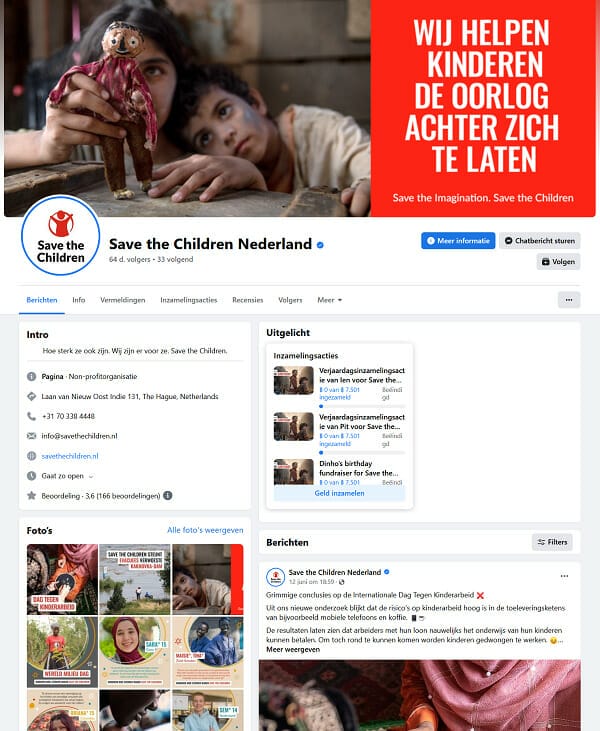 facebook Save the children