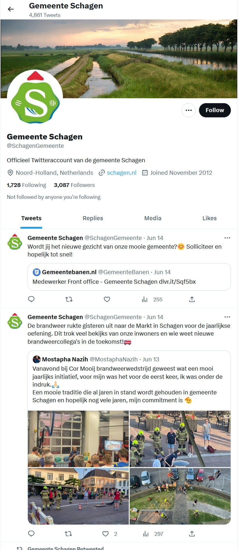 twitter Gemeente Schagen