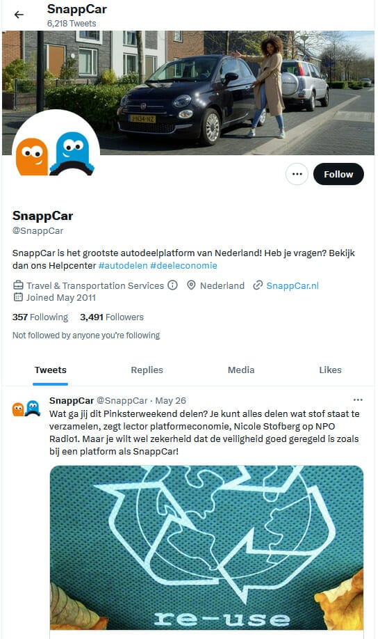 twitter SnappCar