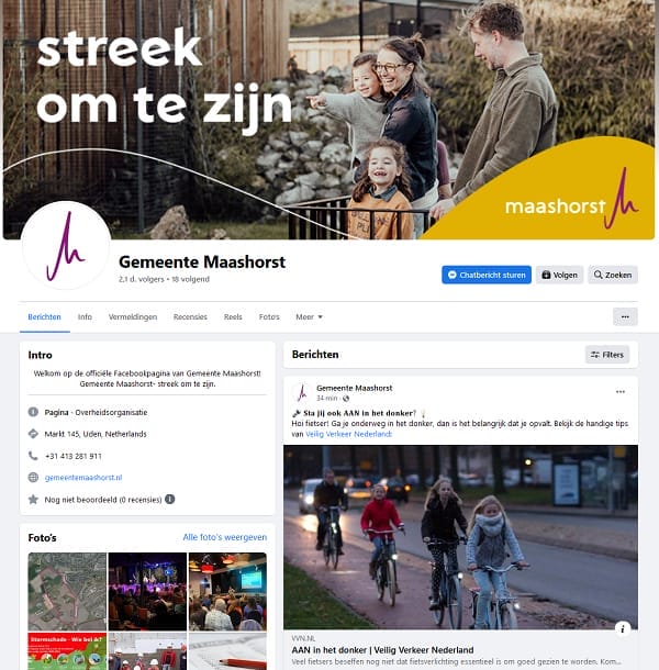 facebook Gemeente Maashorst