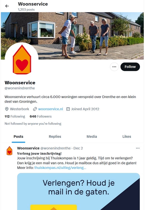twitter Woonservice