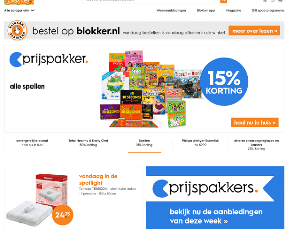 blokker.nl website