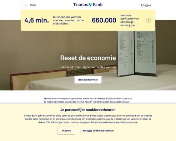 Triodos Bank Website