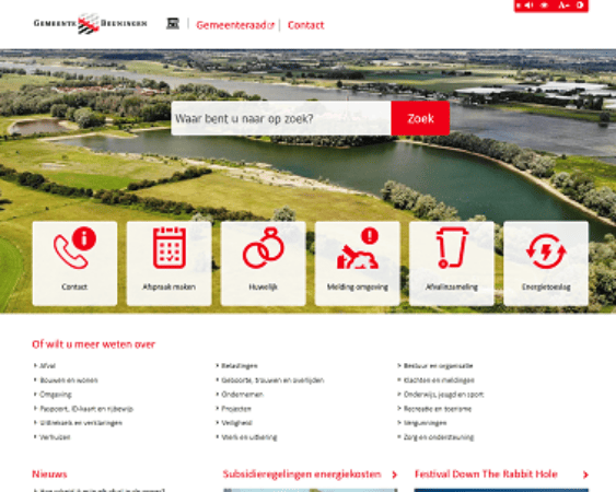 website Gemeente Beuningen