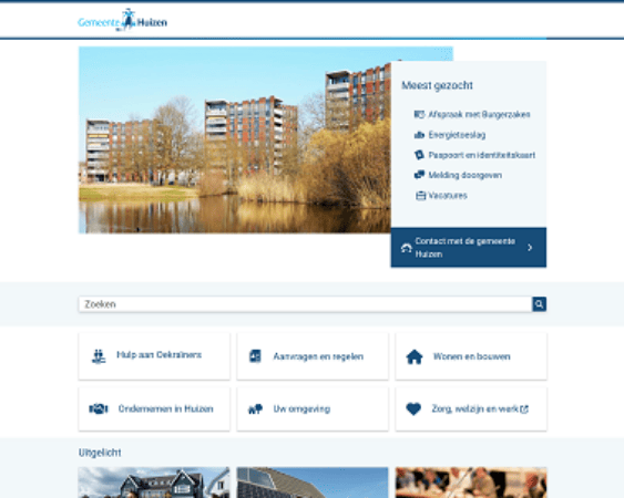 website Gemeente Huizen
