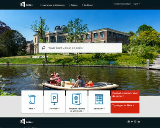 website Gemeente Leiden