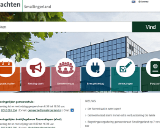 website Gemeente Smallingerland