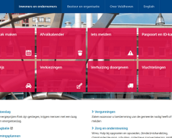 website Gemeente Veldhoven
