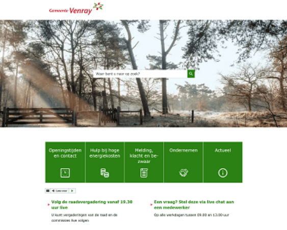 website Gemeente Venray