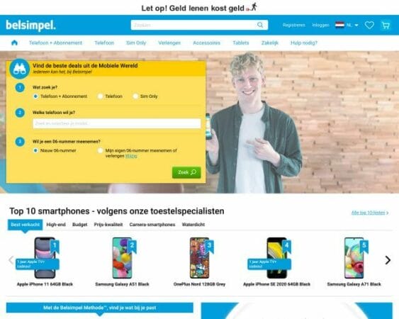 website belsimpel.nl